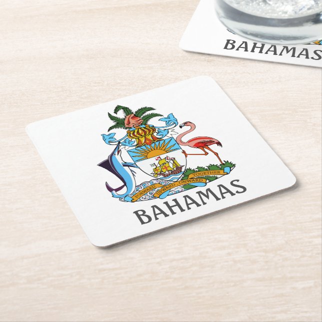 Dessous De Verre Carré Armoiries - Bahamas (Incliné)
