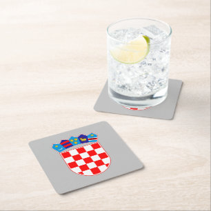 Dessous De Verre Carré Armoiries de la Croatie