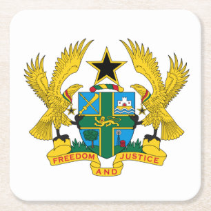 Dessous De Verre Carré Armoiries du Ghana