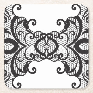 Dessous De Verre Carré Arrière - plan 2 de dentelle