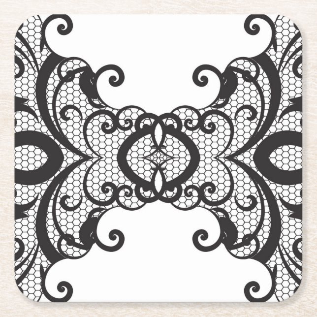 Dessous De Verre Carré Arrière - plan 2 de dentelle (Devant)