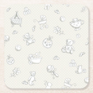 Dessous De Verre Carré Arrière - plan de bébé