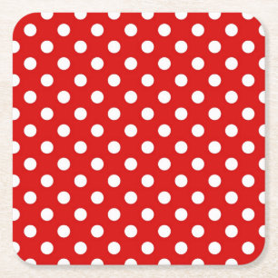 Dessous De Verre Carré Arrière - plan de point de polka