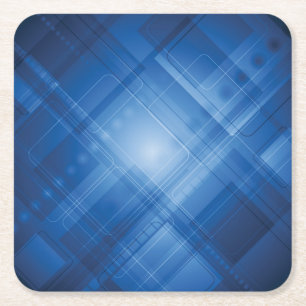 Dessous De Verre Carré Arrière - plan de pointe bleu-foncé