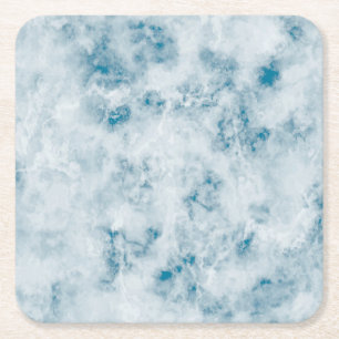 Dessous De Verre Carré Arrière - plan de texture bleu marbre