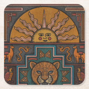 Dessous De Verre Carré Art Inca