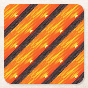 Dessous De Verre Carré Artistic Orange Aegean Sunset Akyaka