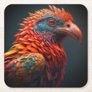 Dessous De Verre Carré Artsy Bird