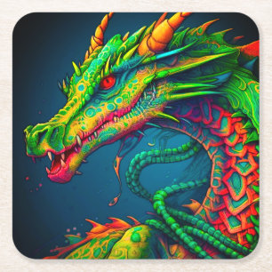 Dessous De Verre Carré Artsy Dragon
