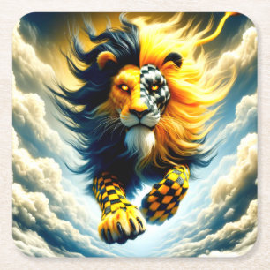 Dessous De Verre Carré Artsy Lion