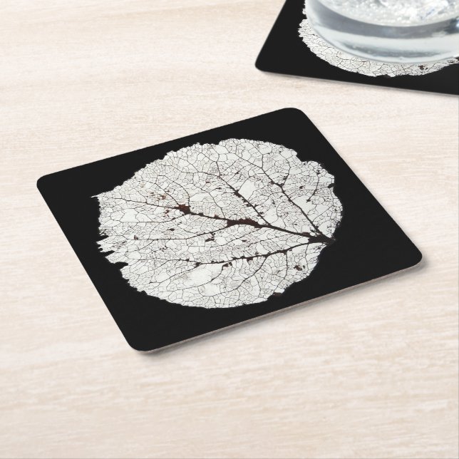 Dessous De Verre Carré Aspen Feuille Squelette 1 (Incliné)