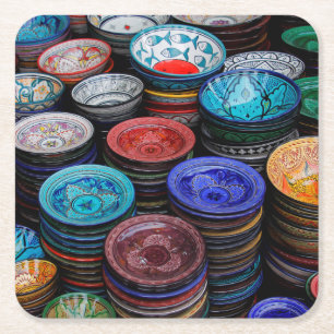 Dessous De Verre Carré Assiettes Marocaines Au Marché