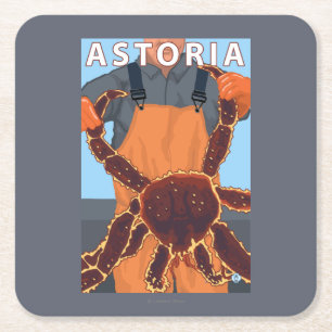 Dessous De Verre Carré Astoria, crabe d'OregonKing