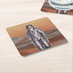 Dessous De Verre Carré Astronaute