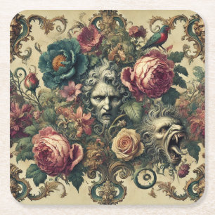 Dessous De Verre Carré Atelier Arcane - Oreiller Gothique Baroque