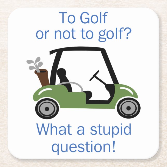 Dessous De Verre Carré Au golf ou non (Devant)