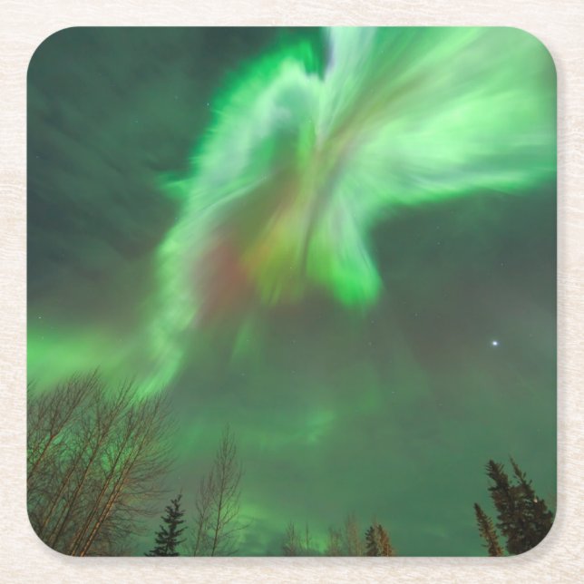 Dessous De Verre Carré aurora boréale | Fairbanks (Devant)