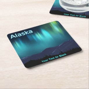 Dessous De Verre Carré Aurora Borealis