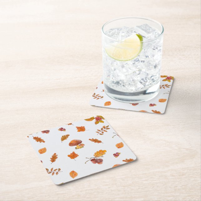 Dessous De Verre Carré automne (En situation)