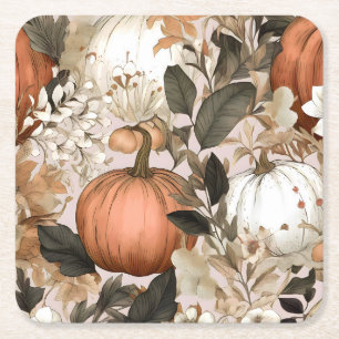 Dessous De Verre Carré Automne / Automne Thanksgiving citrouilles