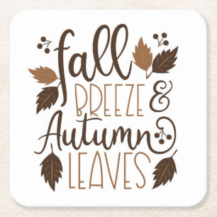 Dessous De Verre Carré Automne Breeze Feuilles d'automne