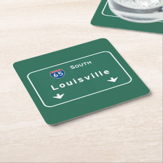 Dessous De Verre Carré Autoroute d'autoroute nationale de Louisville
