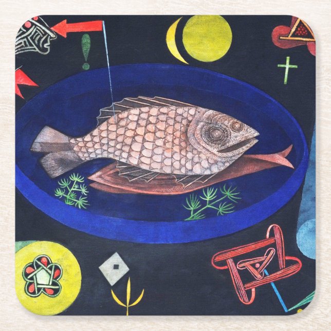 Dessous De Verre Carré Autour du poisson, Paul Klee (Devant)