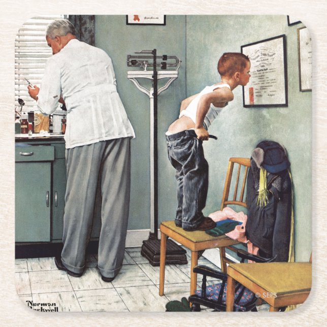 Dessous De Verre Carré Avant le tir ou au docteur (Devant)