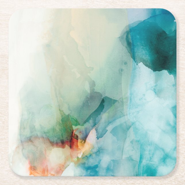 Dessous De Verre Carré Aversion - Aquarelle bleue (Devant)