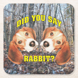 Dessous De Verre Carré Avez-vous dit le lapin ? Beagle