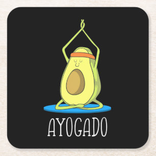 Dessous De Verre Carré Ayogado Avocado Yoga Lover