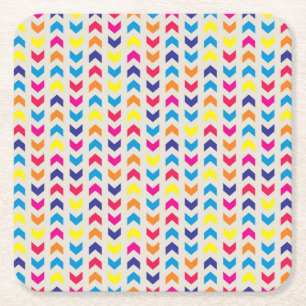 Dessous De Verre Carré Aztec Chevron coloré