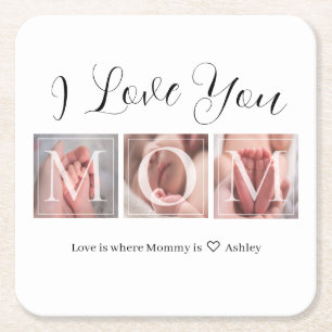 Dessous De Verre Carré Baby shower