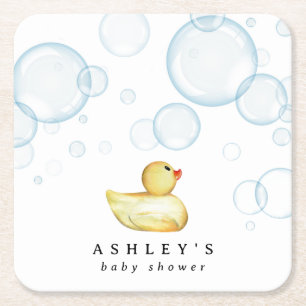 Dessous De Verre Carré Baby shower en caoutchouc