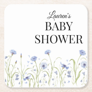 Dessous De Verre Carré Baby-Shower Fleur Sauvage