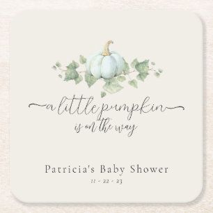 Dessous de verre Carré Baby showers Citrouilles bl