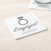 Bague de fiançailles graphique fiancée