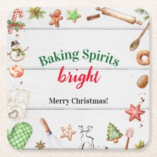 Dessous De Verre Carré Baking Spirits Bright Noël