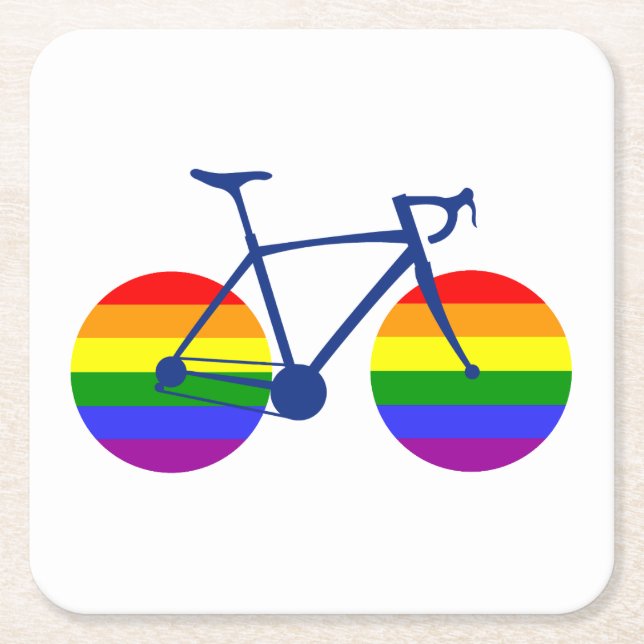 Dessous De Verre Carré Balade En Vélo Pride (Devant)