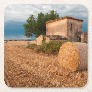 Dessous De Verre Carré Bale de foin en Provence