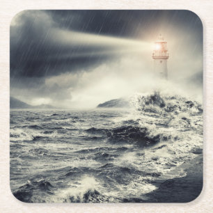 Dessous De Verre Carré Balise de phare