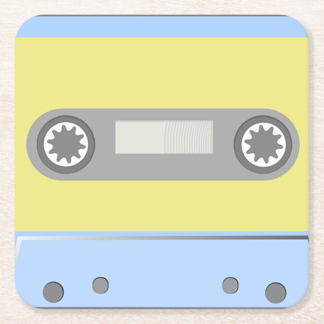 Dessous De Verre Carré Bande Cassette (Devant)