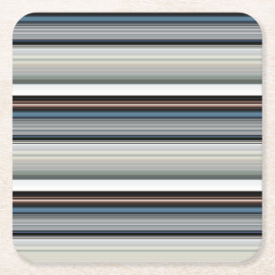 Dessous De Verre Carré Bandes blanches gris mignonnes