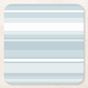 Dessous De Verre Carré Bandes bleu glace