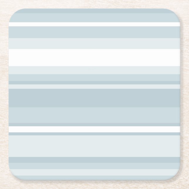 Dessous De Verre Carré Bandes bleu glace (Devant)