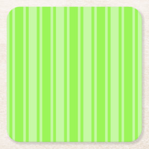 Dessous De Verre Carré Bandes de bonbons vert citron