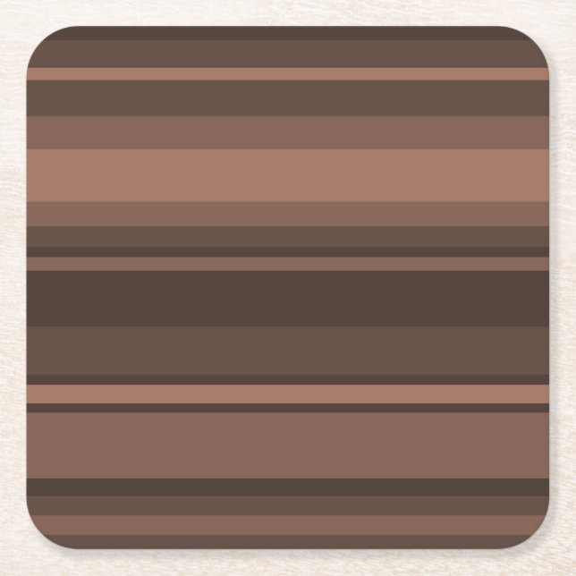 Dessous De Verre Carré Bandes de chocolat (Devant)