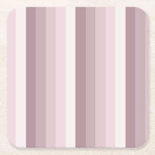 Dessous De Verre Carré Bandes d'ombre à quartz rose