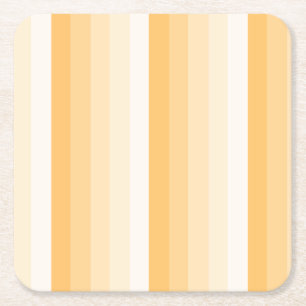 Dessous De Verre Carré Bandes d'ombre jaune