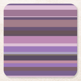 Dessous De Verre Carré Bandes horizontales mauves